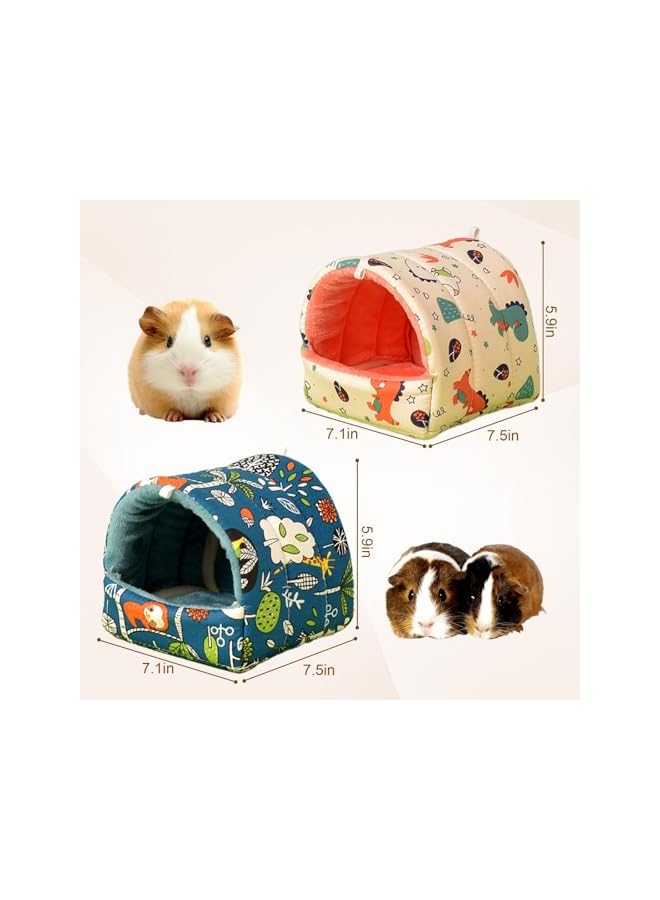 2 Pack Hamste Beds, Small Animal Hideaway Cage Accessories, Mini Cotton Nest for Dwarf Rabbits Chinchillas Hamsters Hedgehogs Ferrets - Image 2